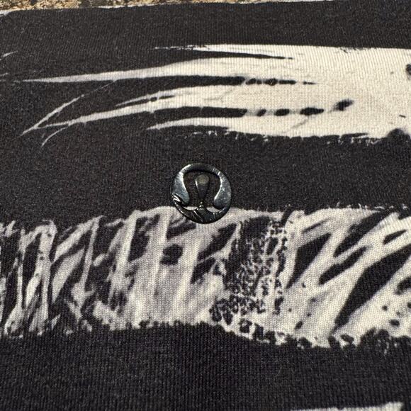 Lululemon Womens Leggings Pull On Yoga Shady Palms Athleisure Black White 6 KB - Picture 2 of 5